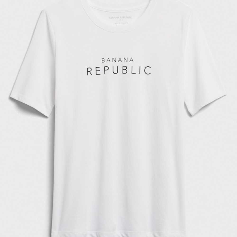 Banana republic  White logo tshirt